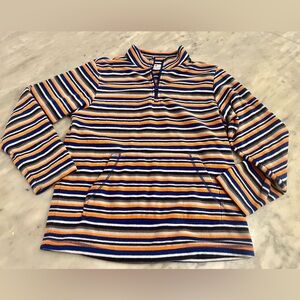 Hanna Andersson striped zip fleece, size 160